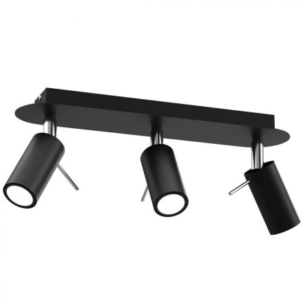 Mennyezeti lámpa PRESTON BLACK/CHROME 3x mini GU10