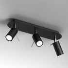 Mennyezeti lámpa PRESTON BLACK/CHROME 3x mini GU10