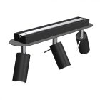 Mennyezeti lámpa PRESTON BLACK/CHROME 3x mini GU10