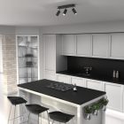 Mennyezeti lámpa PRESTON BLACK/CHROME 3x mini GU10