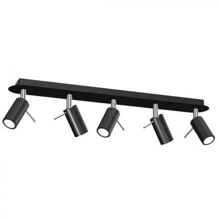 Mennyezeti lámpa PRESTON BLACK/CHROME 5x mini GU10