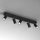 Mennyezeti lámpa PRESTON BLACK/CHROME 5x mini GU10
