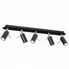 Mennyezeti lámpa PRESTON BLACK/CHROME 5x mini GU10