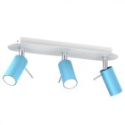 Mennyezeti lámpa PRESTON BLUE/WHITE 3x mini GU10