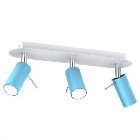 Mennyezeti lámpa PRESTON BLUE/WHITE 3x mini GU10