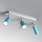 Mennyezeti lámpa PRESTON BLUE/WHITE 3x mini GU10