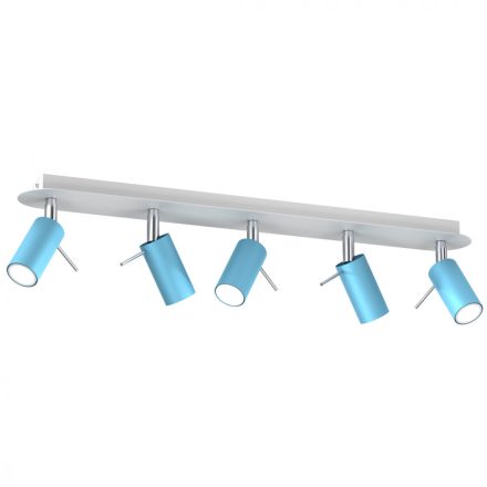 Mennyezeti lámpa PRESTON BLUE/WHITE 5x mini GU10
