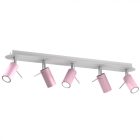 Mennyezeti lámpa PRESTON PINK/WHITE 5x mini GU10