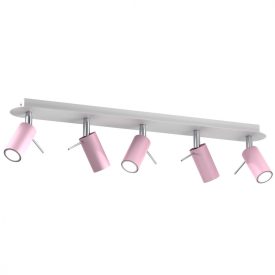 Mennyezeti lámpa PRESTON PINK/WHITE 5x mini GU10