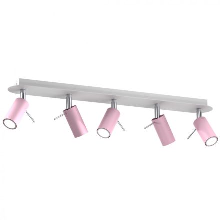 Mennyezeti lámpa PRESTON PINK/WHITE 5x mini GU10