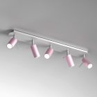 Mennyezeti lámpa PRESTON PINK/WHITE 5x mini GU10