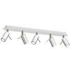 Mennyezeti lámpa PRESTON GOLD/WHITE 5x mini GU10