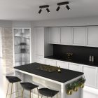 Mennyezeti lámpa PRESTON GOLD/BLACK 2x mini GU10