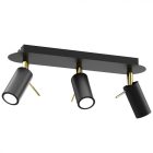 Mennyezeti lámpa PRESTON GOLD/BLACK 3x mini GU10