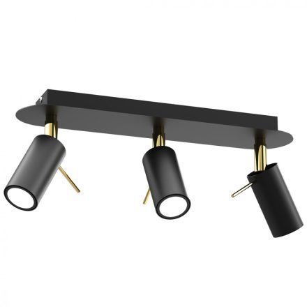 Mennyezeti lámpa PRESTON GOLD/BLACK 3x mini GU10