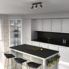 Mennyezeti lámpa PRESTON GOLD/BLACK 3x mini GU10