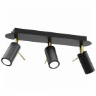 Mennyezeti lámpa PRESTON GOLD/BLACK 3x mini GU10
