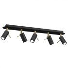 Mennyezeti lámpa PRESTON GOLD/BLACK 5x mini GU10