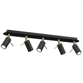 Mennyezeti lámpa PRESTON GOLD/BLACK 5x mini GU10