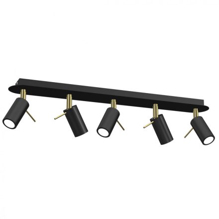 Mennyezeti lámpa PRESTON GOLD/BLACK 5x mini GU10