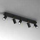 Mennyezeti lámpa PRESTON GOLD/BLACK 5x mini GU10