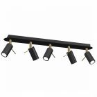 Mennyezeti lámpa PRESTON GOLD/BLACK 5x mini GU10