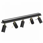 Mennyezeti lámpa PRESTON GOLD/BLACK 5x mini GU10