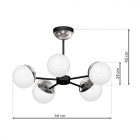 Csillár SFERA BLACK/CHROME 5xE14