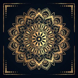 Csipkés mandala - vászonkép