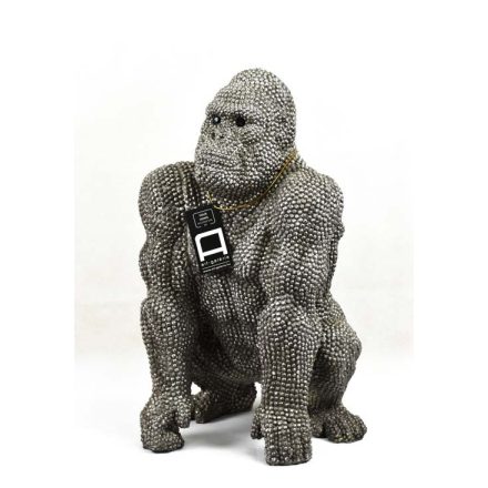 Ezüst gorilla - szobor