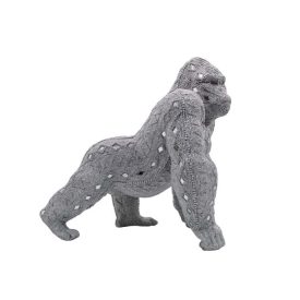 Csillogó ezüst gorilla - szobor