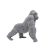 Csillogó ezüst gorilla - szobor