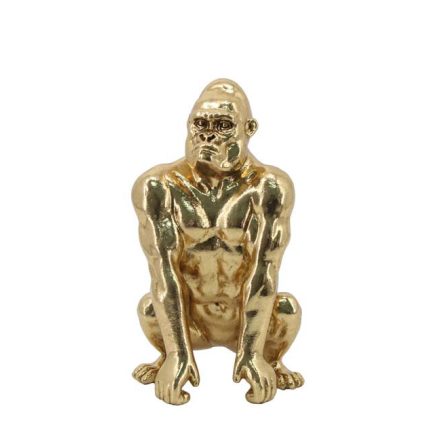 Arany színű gorilla - szobor