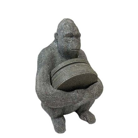 Gorilla poháralátéttel - szobor