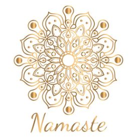 Aranyló mandala - üvegkép