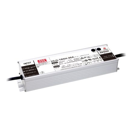 MEAN WELL HLG-185H-12-A Kapcsolóüzemű tápegység; LED; 156W; 12V; 13A; 90-305VAC; 127-431VDC; IP65