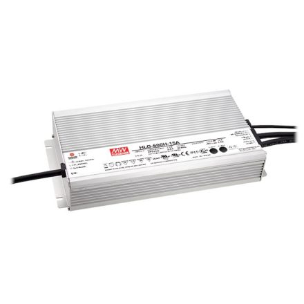 MEAN WELL HLG-600H-12-A Kapcsolóüzemű tápegység; LED; 480W; 12V; 40A; 90-305VAC; 127-431VDC; IP65
