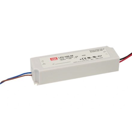MEAN WELL LPV-100-24 Kapcsolóüzemű tápegység; LED; 100.8W; 24V; 4.2A; 90-264VAC; 127-370VDC; IP67