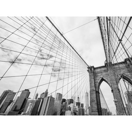 Brooklyn híd az esőben - vászonkép