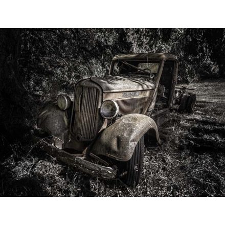 Régi retro autó - vászonkép