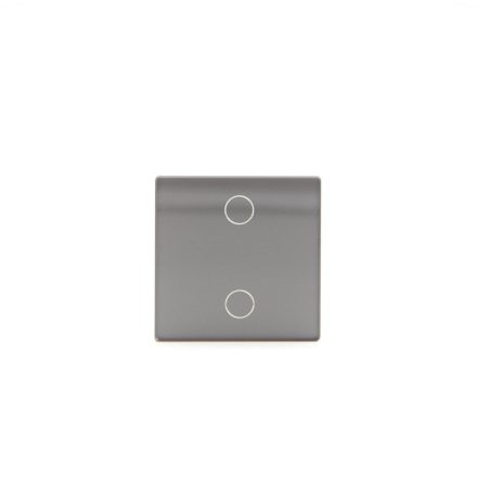 Z-Switch 2-es (2G) kis üveg kapcsoló panel Szürke