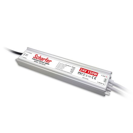 Scharfer SCH-150-24 LED-tápegység, 24 V DC, IP67