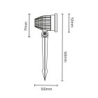 FLORI LIGERO GARDEN LAMP 6W NW 230V 40st IP65 53x77MM + 145MM SPIKE BLACK