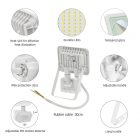 NOCTIS LUX 2 SMD 230V 10W IP44 NW fehér Mozgásérzékelős