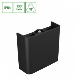   LUNARIX SCONCE 2W CCT 230V IP54 Ra90 110x100x40mm BLACK, up/down light