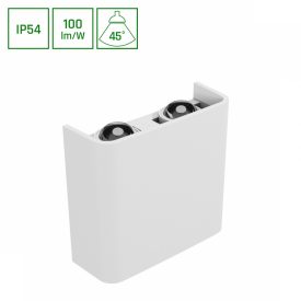   LUNARIX 2 SCONCE 4W CCT 230V IP54 RA90 110X110X40MM WHITE UP/DOWN LIGHT