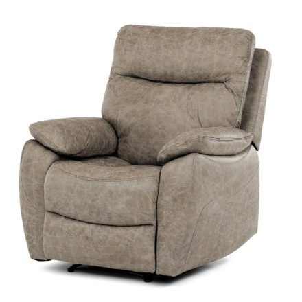 TV és relax Fotel kézi vezérléssel, vintage dekorációjú, szarvasgombás szövettel bevonva