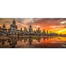 Thai látványosság - üvegkép
