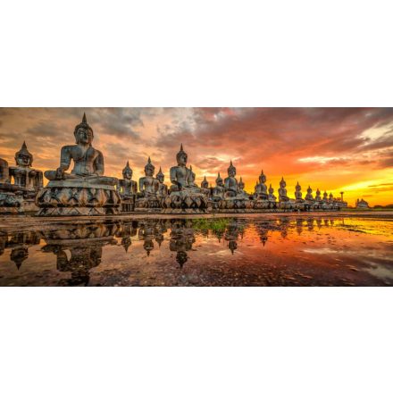 Thai látványosság - üvegkép