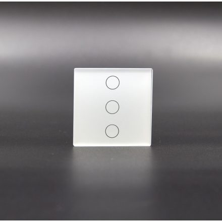 Z-Switch 3-as (3G) kis üveg kapcsoló panel Fehér